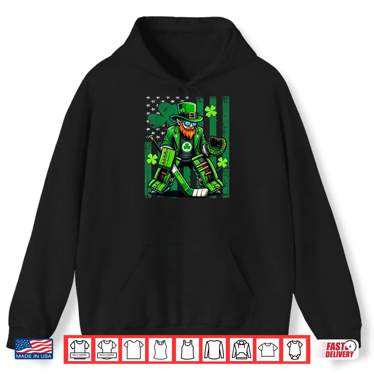 American Flag Hockey Goalie Saint Patrick’s Day Shamrock Shirt American Flag Hockey Goalie Saint Patrick’s Day Shamrock Shirt