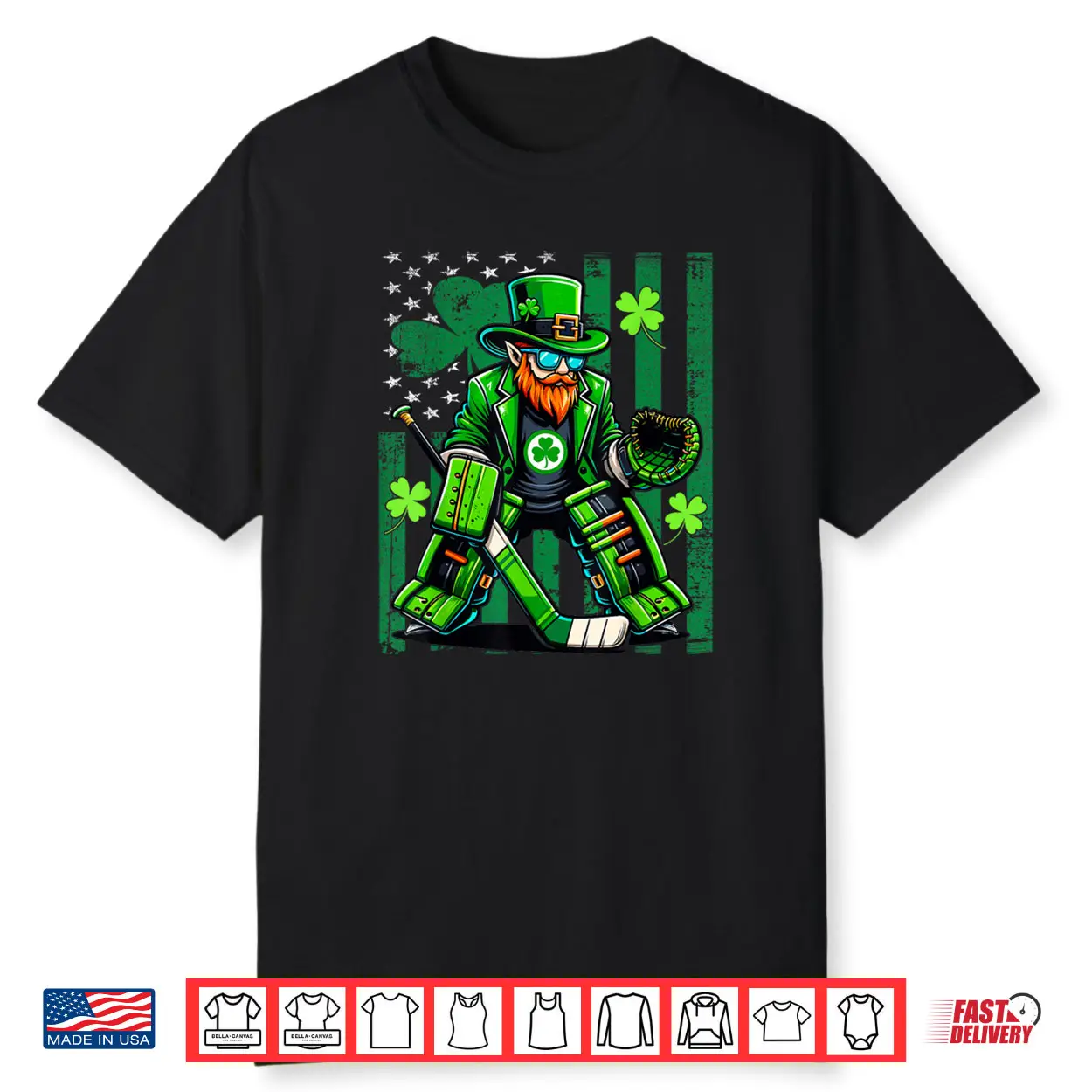 American Flag Hockey Goalie Saint Patrick’s Day Shamrock Shirt American Flag Hockey Goalie Saint Patrick’s Day Shamrock Shirt