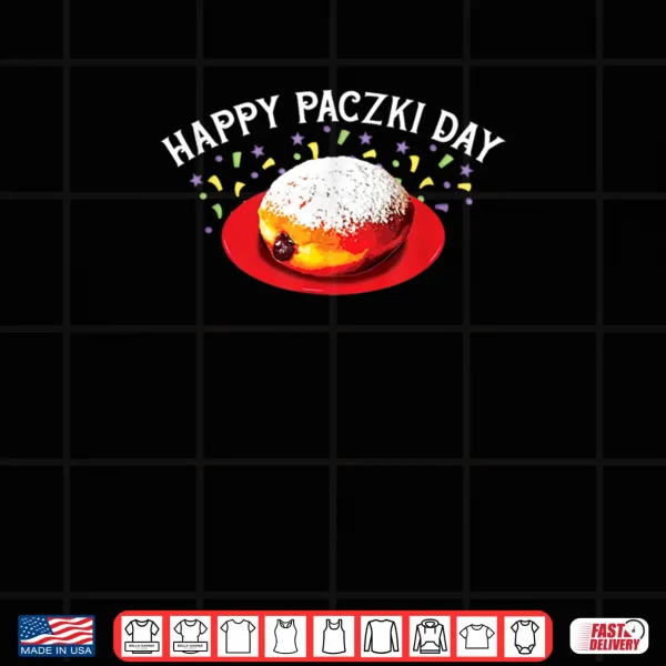 Design Fat Tuesday Donut Poland Happy Paczki Day Polish Shirt