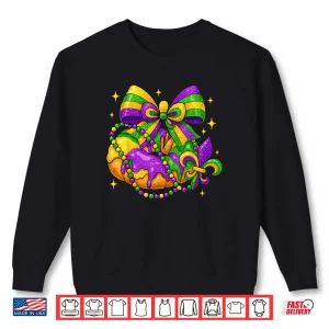 King Cake Season Coquette Bow Fleur De Lis Mardi Gras Shirt 1 Sweatshirt King Cake Season Coquette Bow Fleur De Lis Mardi Gras Shirt