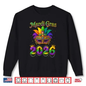 Happy Mardi Gras 2026 Jester Hat Carnival Shirt 1 Sweatshirt Happy Mardi Gras 2026 Jester Hat Carnival Shirt