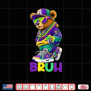 Bruh Meme Hip Hop Teddy Bear NOLA Mardi Gras Shirt 4 Design Bruh Meme Hip Hop Teddy Bear NOLA Mardi Gras Shirt