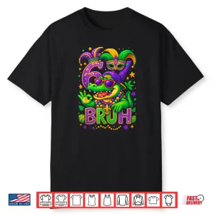Alligator 6 7 Mardi Gras Bruh Six Seven Meme New Orleans Shirt