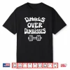 Retro Vintage Gym Fitness Funny Dumbbells Over Dumbasses Shirt