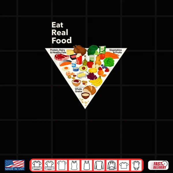 Eat Real Food New Food Pyramid 2026 Shirt 4 Design Eat Real Food New Food Pyramid 2026 Shirt