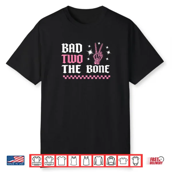 The Bad Two The Bone Birthday 2 Years Old Birthday Shirt