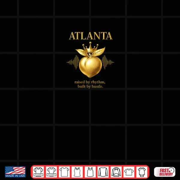 Atlanta Crowned Peach Premium Tri Blend Shirt 4 Design Atlanta Crowned Peach Premium Tri Blend Shirt