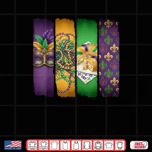Design Four Panel New Orleans Fleur De Lis King Cake Mardi Gras Shirt