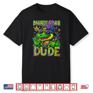 Dude Alligator Louisiana Festival New Orleans Mardi Gras Shirt