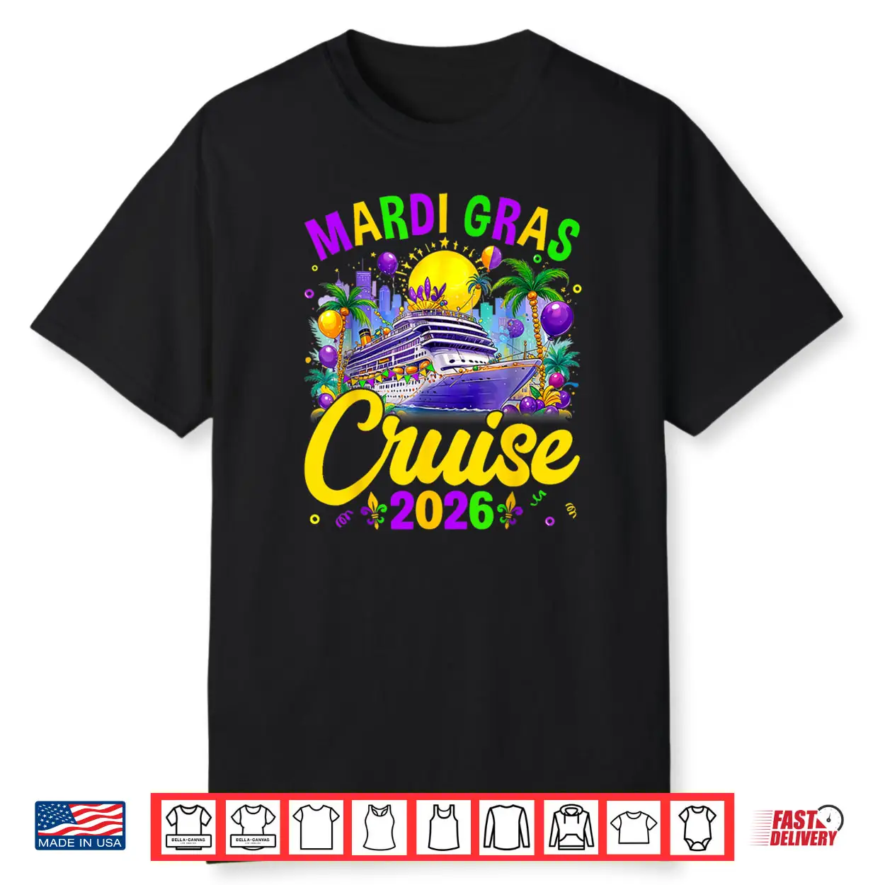 Carnival Cruise 2026 Family Cruising Mask Mardi Gras Shirt Carnival Cruise 2026 Family Cruising Mask Mardi Gras Shirt