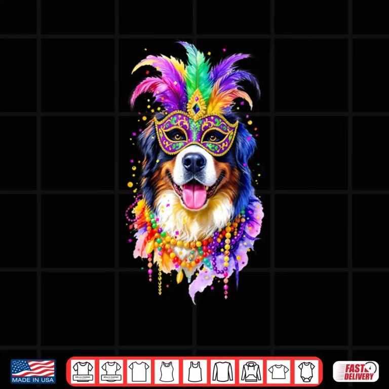 Design Bernese Mountain Dog Mardi Gras Shirt
