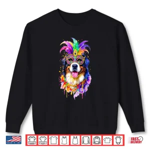 Bernese Mountain Dog Mardi Gras Shirt 1 Sweatshirt Bernese Mountain Dog Mardi Gras Shirt