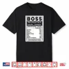 Boss’s Day Nutritional Facts Employee Appreciation Shirt