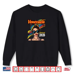 Sweatshirt Venezuela Libertad 2026 Woman Venezuelan Flag Womens Freedom Shirt