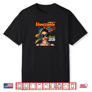 Venezuela Libertad 2026 Woman Venezuelan Flag Womens Freedom Shirt