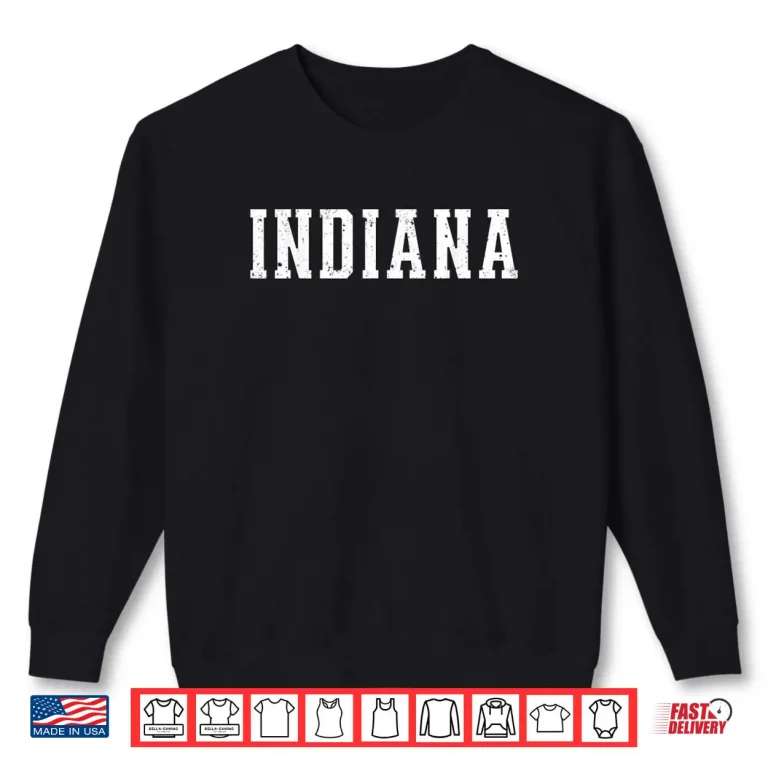 Sweatshirt Indiana Vintage Athletic Sports red Style 80s 90s Shirt