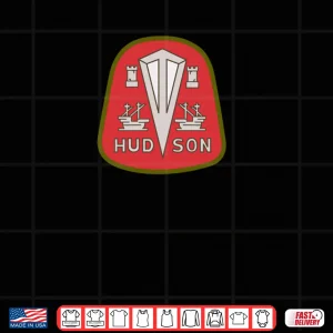 Design Hudson Motor Car Vintage Auto Company Logo Symbol Badge Shirt