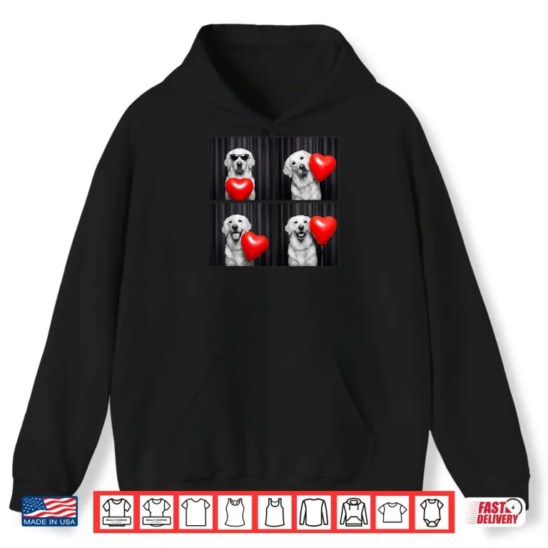 Golden Retriever Photobooth Dog Lover Valentines Shirt 2 Hoodie Golden Retriever Photobooth Dog Lover Valentines Shirt