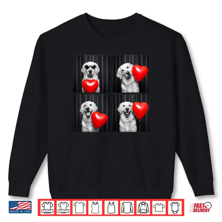 Golden Retriever Photobooth Dog Lover Valentines Shirt 1 Sweatshirt Golden Retriever Photobooth Dog Lover Valentines Shirt