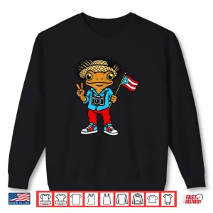 Sweatshirt Coqui Frog Puerto Rico Flag Taino Boricua Shirt