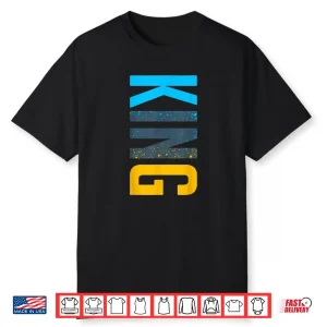 King Vertical Streetwear Matching Gamma Blue Shirt
