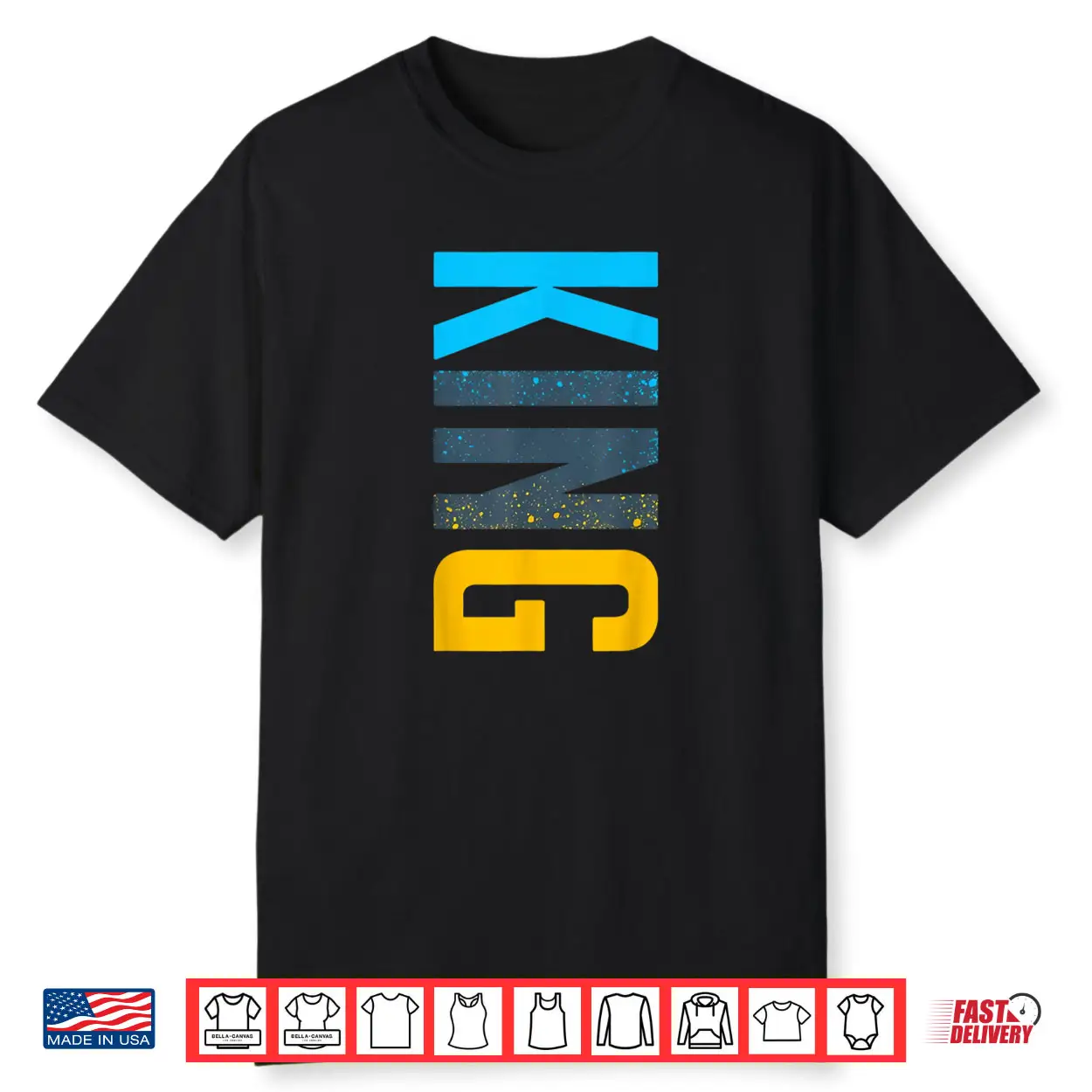 King Vertical Streetwear Matching Gamma Blue Shirt King Vertical Streetwear Matching Gamma Blue Shirt