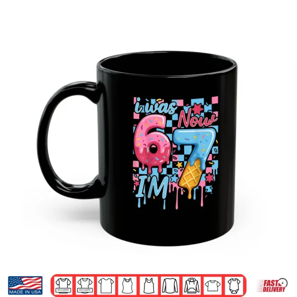 Mug I was 6 Now Im 7 Funny Ice Cream Drip Birthday Shirt