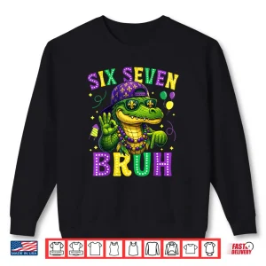 Mardi Gras Six Seven Bruh Mardigator Alligator 6 7 Meme Boys Shirt 1 Sweatshirt Mardi Gras Six Seven Bruh Mardigator Alligator 6 7 Meme Boys Shirt