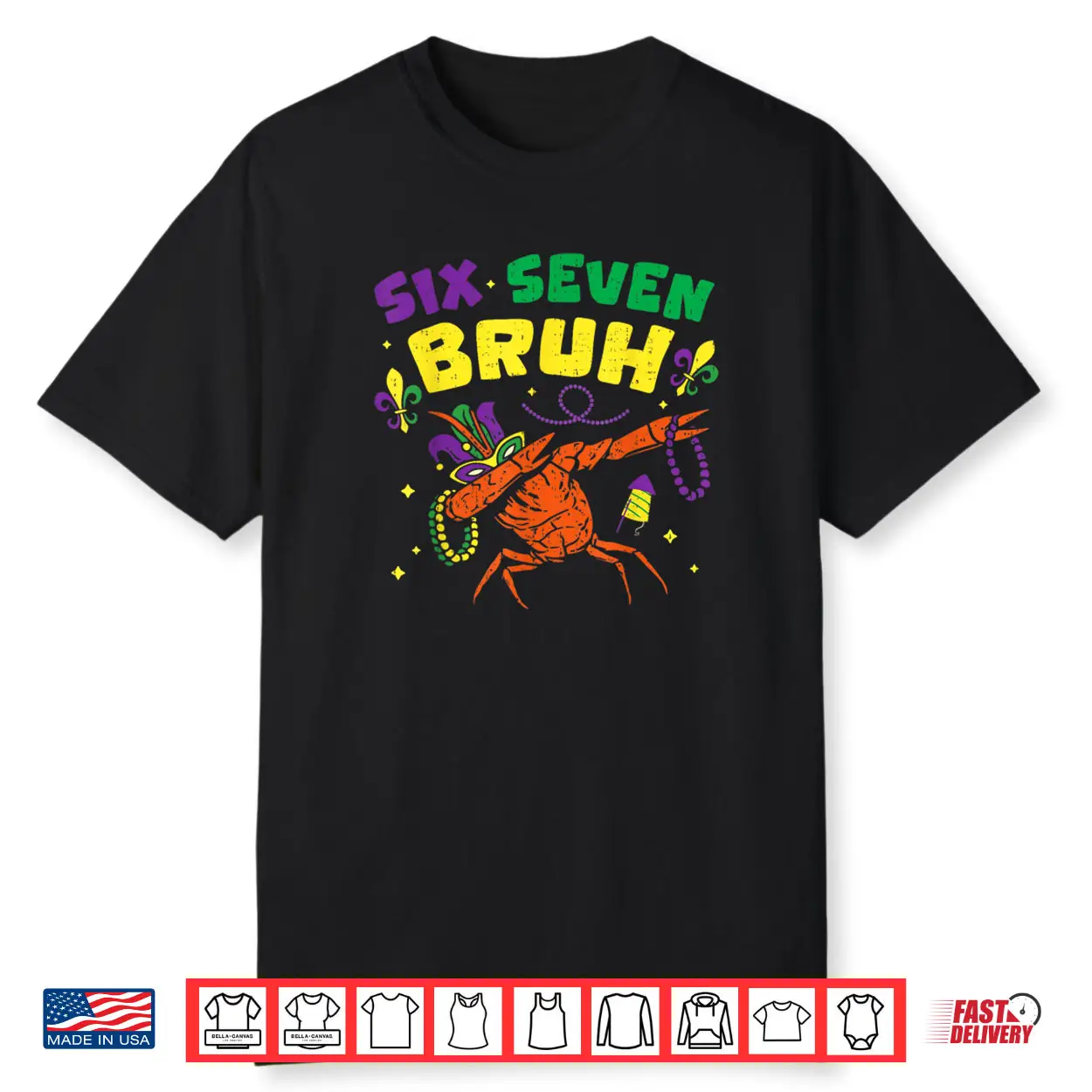 Mardi Gras Six Seven Bruh Crawfish Jester Beads 67 Shirt Mardi Gras Six Seven Bruh Crawfish Jester Beads 67 Shirt