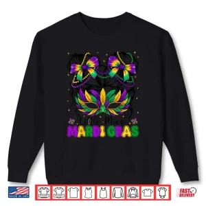 Sweatshirt Mardi Gras Messy Bun Coquette Bead Shirt