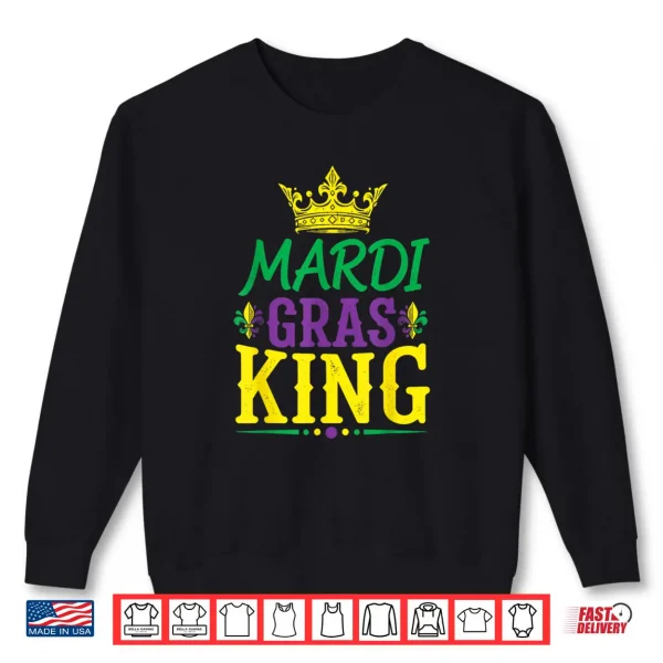 Sweatshirt Mardi Gras King Carnival Jester Beads Parade Festival Shirt