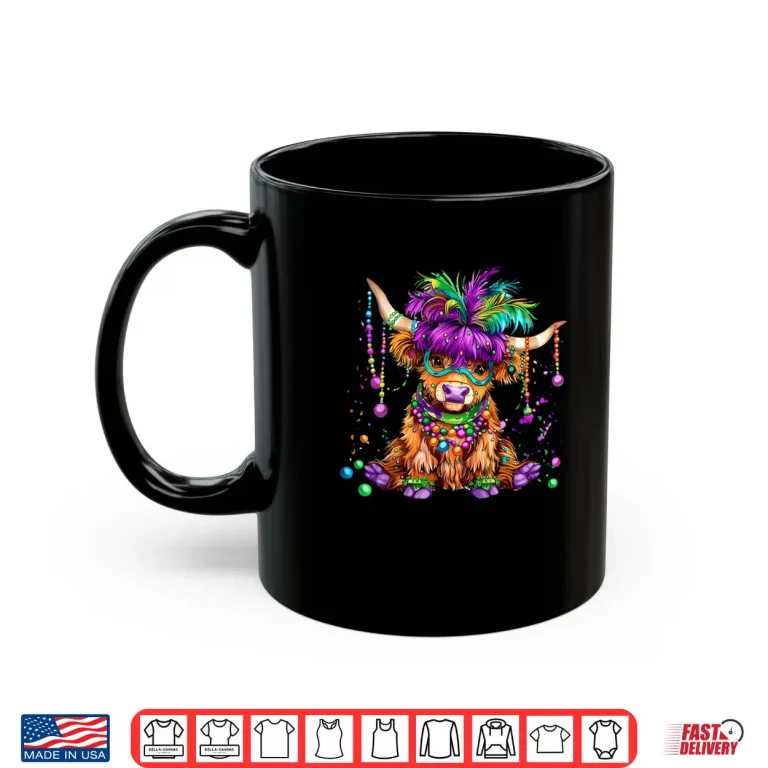 Mardi Gras Highland Cow Moody Gras Funny Pun Fat Tuesday Shirt 3 Mug Mardi Gras Highland Cow Moody Gras Funny Pun Fat Tuesday Shirt