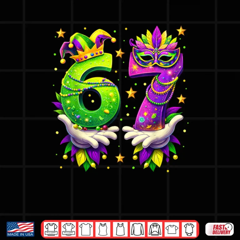 Design Mardi Gras Carnival Six Seven Beads 6 7 Meme Shirt