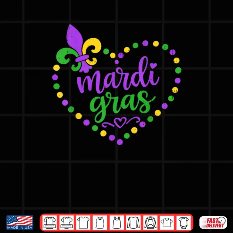 Design Mardi Gras Carnival Hearts Jester Beads Shirt