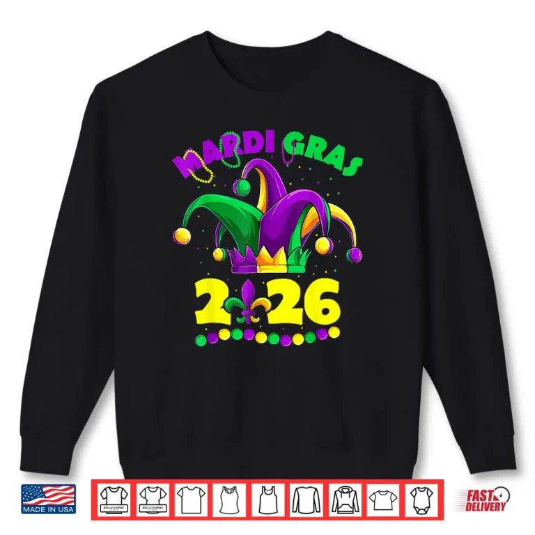 Sweatshirt Mardi Gras 2026 Jester Outfit Shirt 1