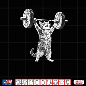 Design Cat Gym Funny Deadlift Cat Meme Shirt