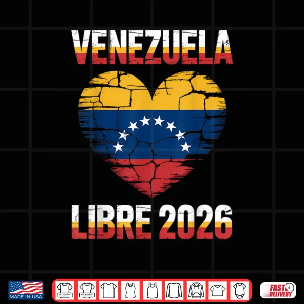 Design Venezuela Libre 2026 Free Venezuela Heart Flag Shirt 1