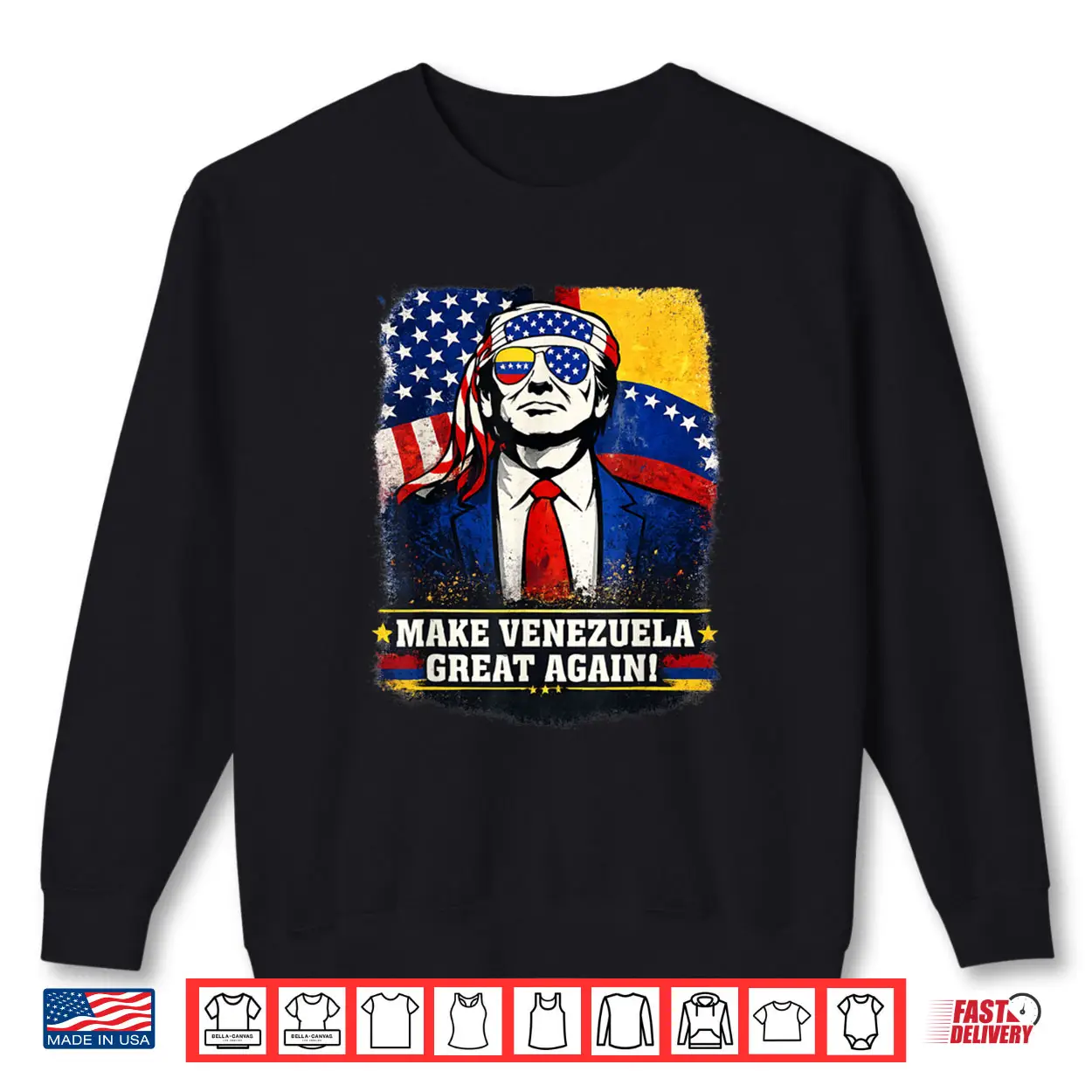 Make Venezuela Great Again Trump American Flag Shirt Make Venezuela Great Again Trump American Flag Shirt