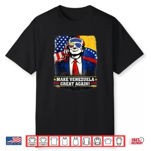 Make Venezuela Great Again Trump American Flag Shirt