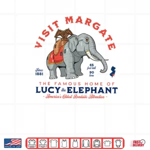 Design Lucy The Elephant Visit Margate NJ Landmark Retro Shirt