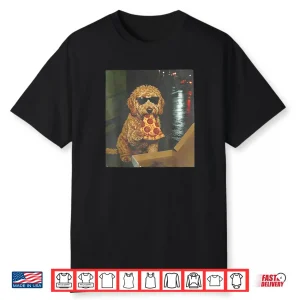 Dog Eating Pizza Goldendoodle Meme Shirt