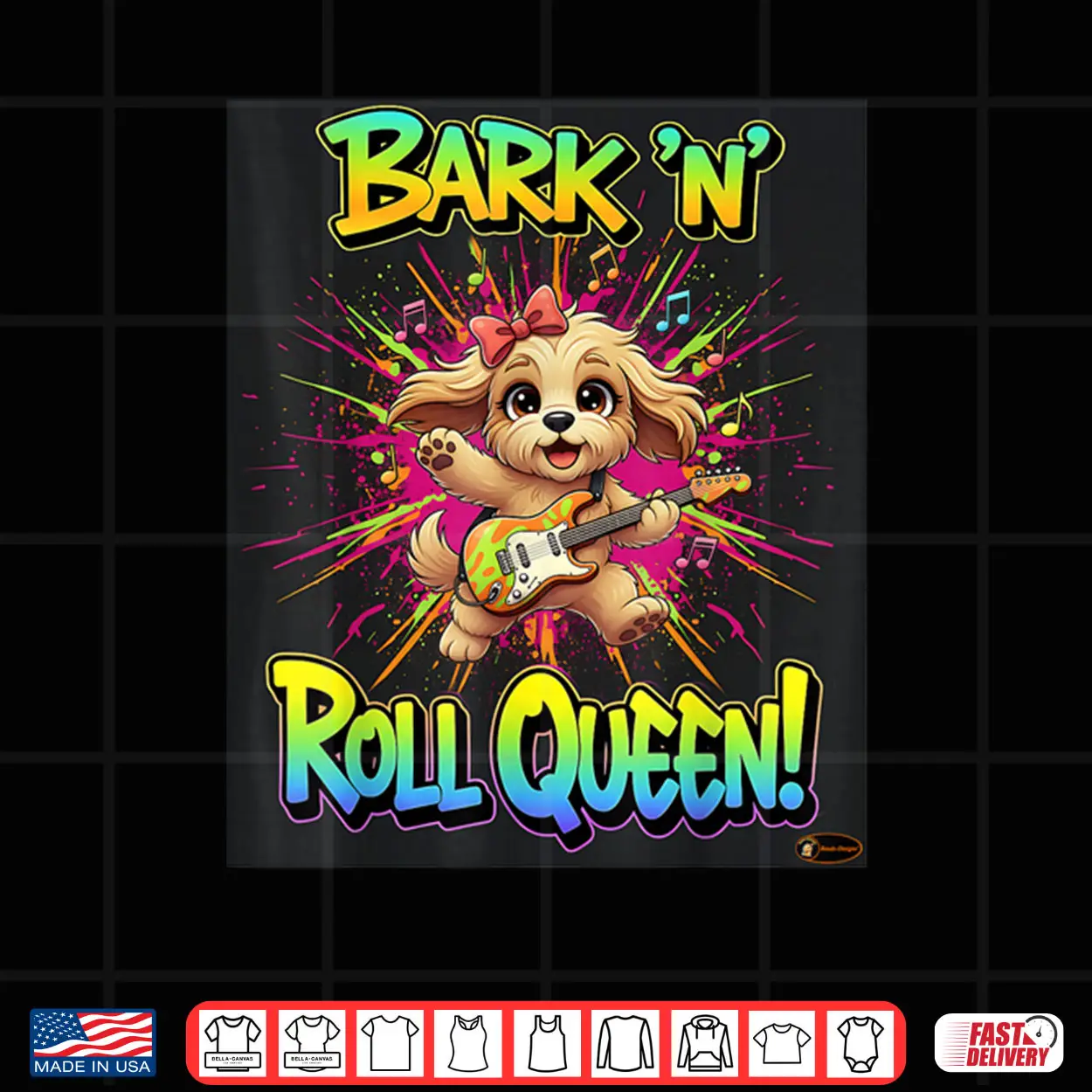 Cute Rock Puppy Guitar Shirt Cute Rock Puppy Guitar Shirt