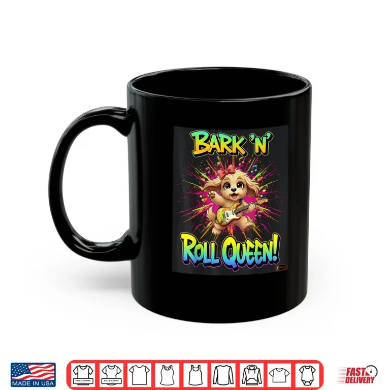 Mug Cute Rock Puppy Guitar Shirt