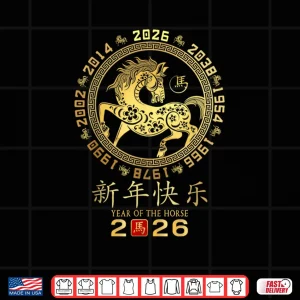 Design Chinese New Year 2026 Year of The Horse Zodiac 2026 Shirt