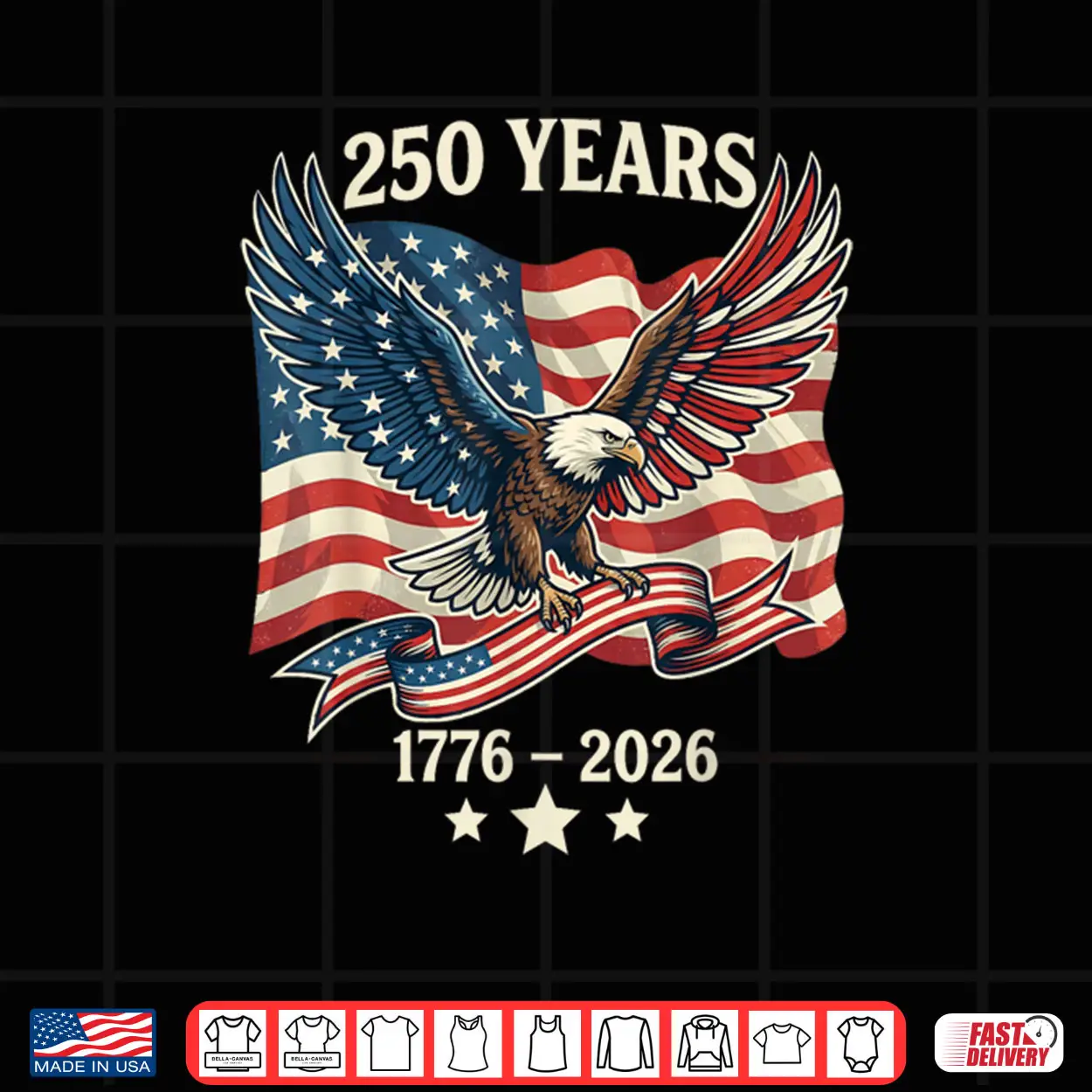 250 Years American 1776 2026 250th Birthday USA Shirt 250 Years American 1776 2026 250th Birthday USA Shirt