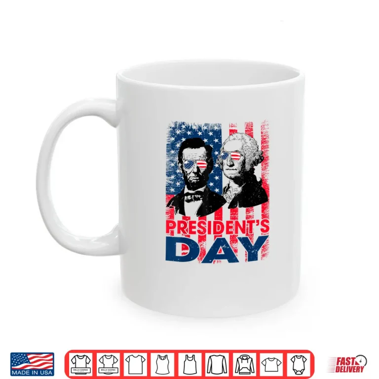 Washington Lincoln USA Flag President's Day Retro Vintage Shirt 3 Mug Washington Lincoln USA Flag Presidents Day Retro Vintage Shirt
