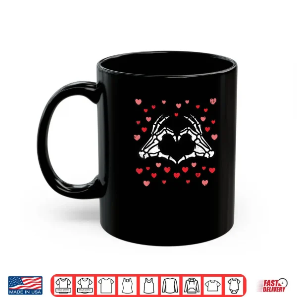 Mug Valentines Day Skeleton Hand Heart Shirt