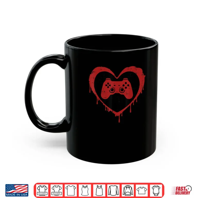 Mug Valentines Day Gaming Heart Valentine Gamer Shirt 1