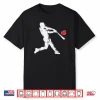 Valentines Day Baseball Batter Silhouette Heart Shirt