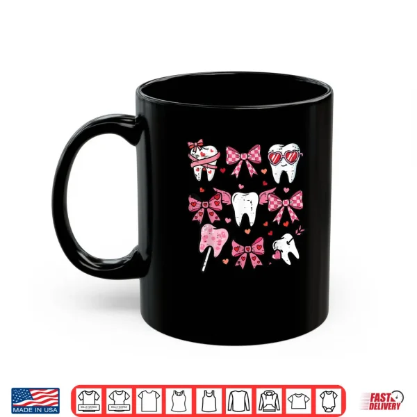 Mug Teeth Coquette Bow Dental Valentines Day Shirt